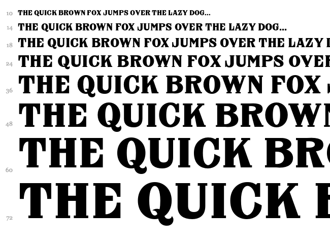 FHA Nicholson French NCV font waterfall